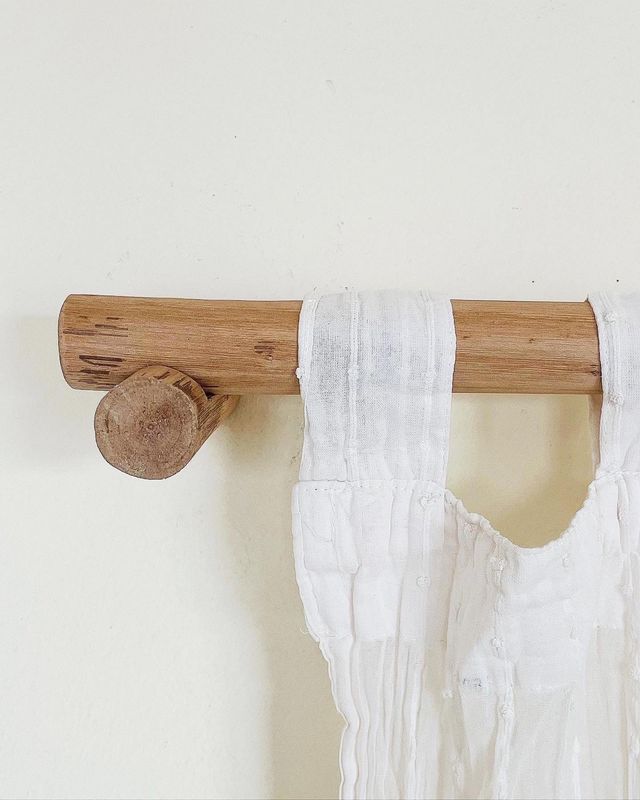 Barras para cortinas de madera artesanas