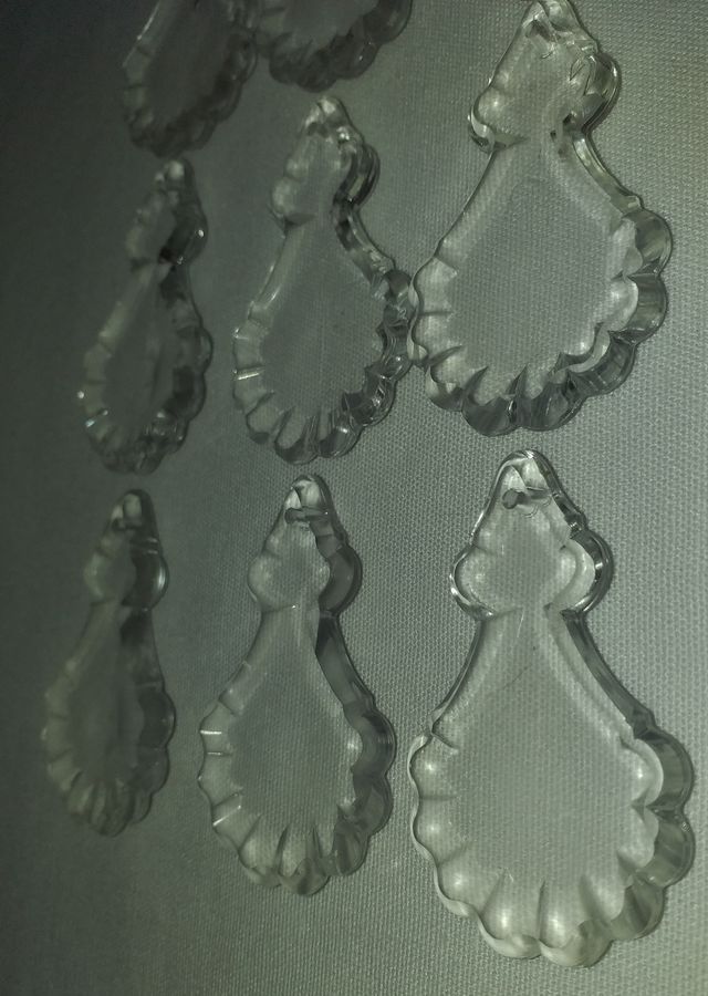 9 LÁGRIMAS DE CRISTAL PARA LÁMPARA