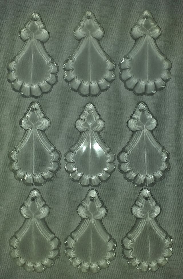 9 LÁGRIMAS DE CRISTAL PARA LÁMPARA