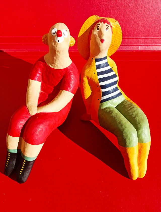 FIGURA DE MUJER DEL MAR EN PAPEL MACHÉ HANDMADE