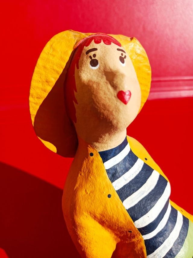 FIGURA DE MUJER DEL MAR EN PAPEL MACHÉ HANDMADE