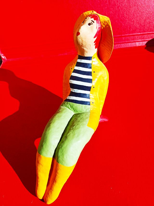 FIGURA DE MUJER DEL MAR EN PAPEL MACHÉ HANDMADE
