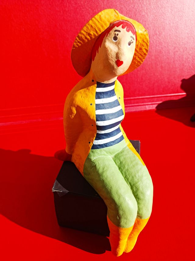 FIGURA DE MUJER DEL MAR EN PAPEL MACHÉ HANDMADE
