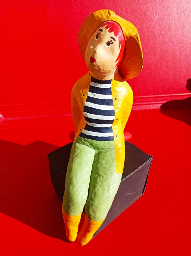 FIGURA DE MUJER DEL MAR EN PAPEL MACHÉ HANDMADE