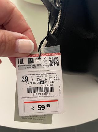 BOTIN PIEL NEGRO ZARA NUEVO de segunda mano por 45 EUR en Playa de Sant  Joan en WALLAPOP