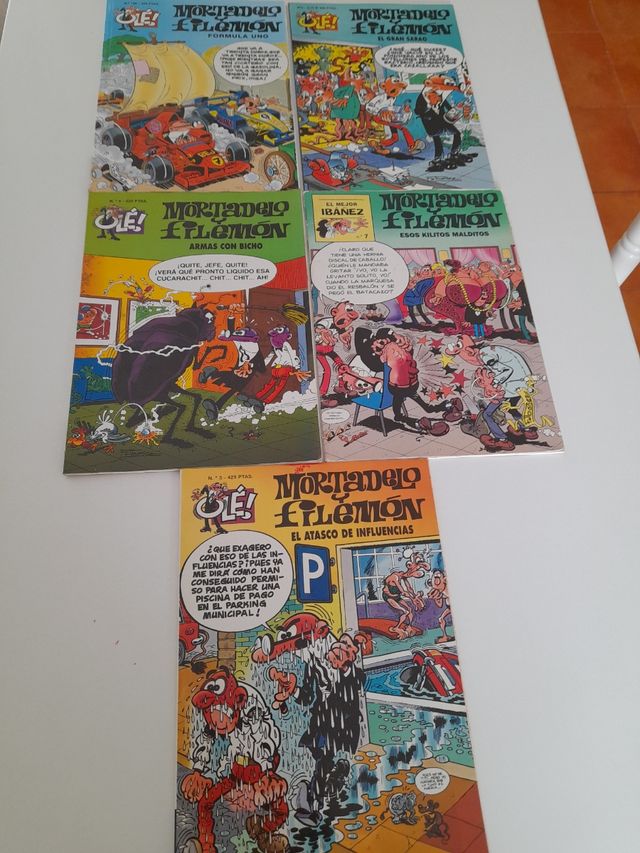 5 tebeos Mortadelo y Filemon