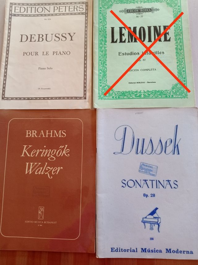 Métodos, partituras, libros piano