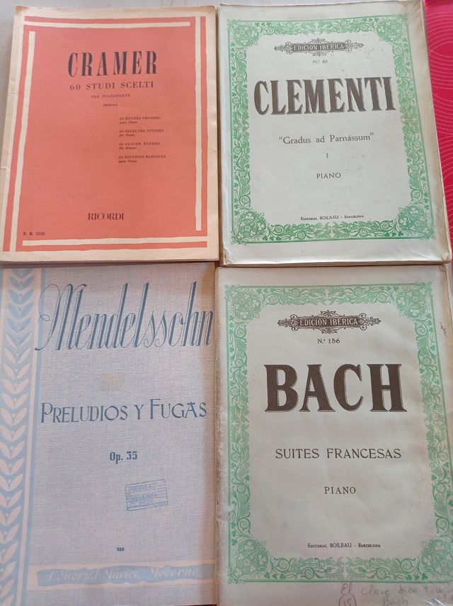 Métodos, partituras, libros piano