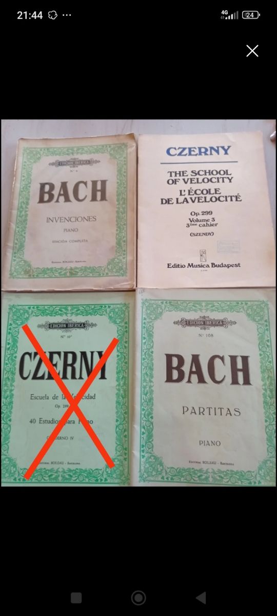 Métodos, partituras, libros piano