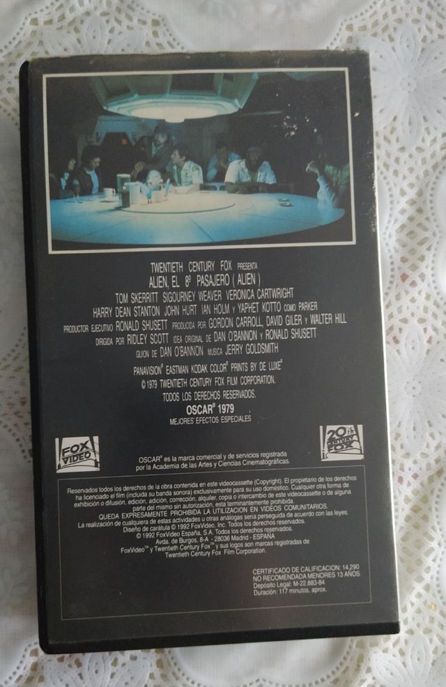 película vhs alien el 8 pasajero