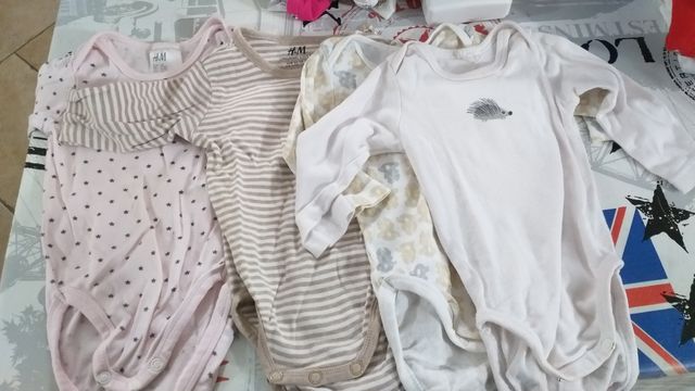 8 body h&m maniche lunghe 2/4 mesi