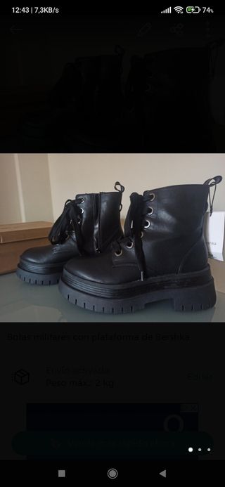 Botas BERSHKA estilo militar A ESTRENAR de segunda mano por 12 EUR en  Córdoba en WALLAPOP