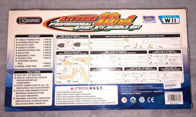 Accesorios WII para deporte, tenis, pingpong, golf