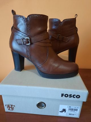 Botines FOSCO Piel de segunda mano por 50 EUR en Palafolls en WALLAPOP