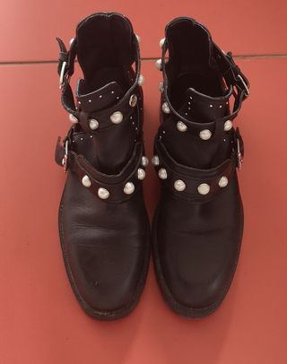 Botines Zara perlas de segunda mano en WALLAPOP