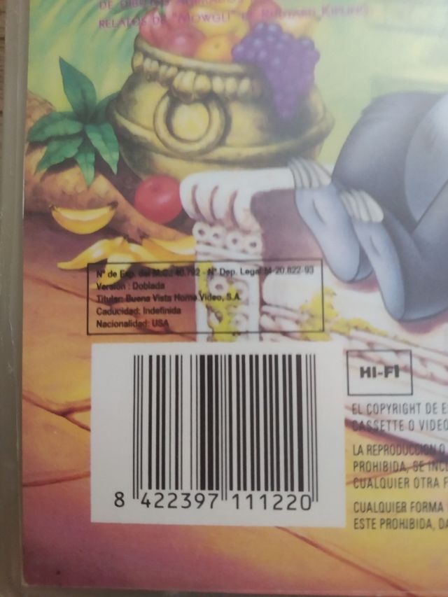 El libro de la selva VHS Pelicula