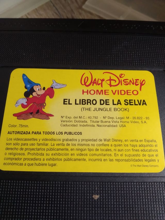 El libro de la selva VHS Pelicula
