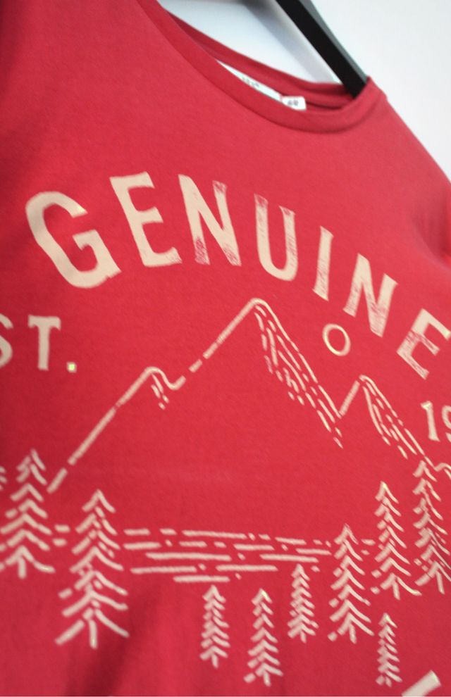 Camiseta genuína de tamanho grande