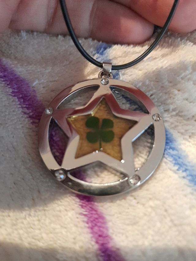 Colgante nuevo TRÉBOL NATURAL