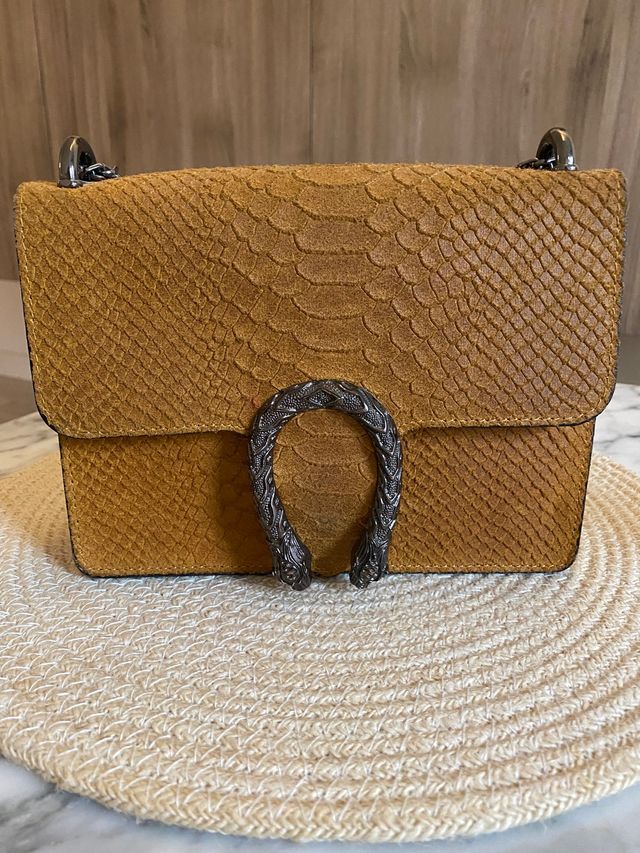 Bolso cuero camel