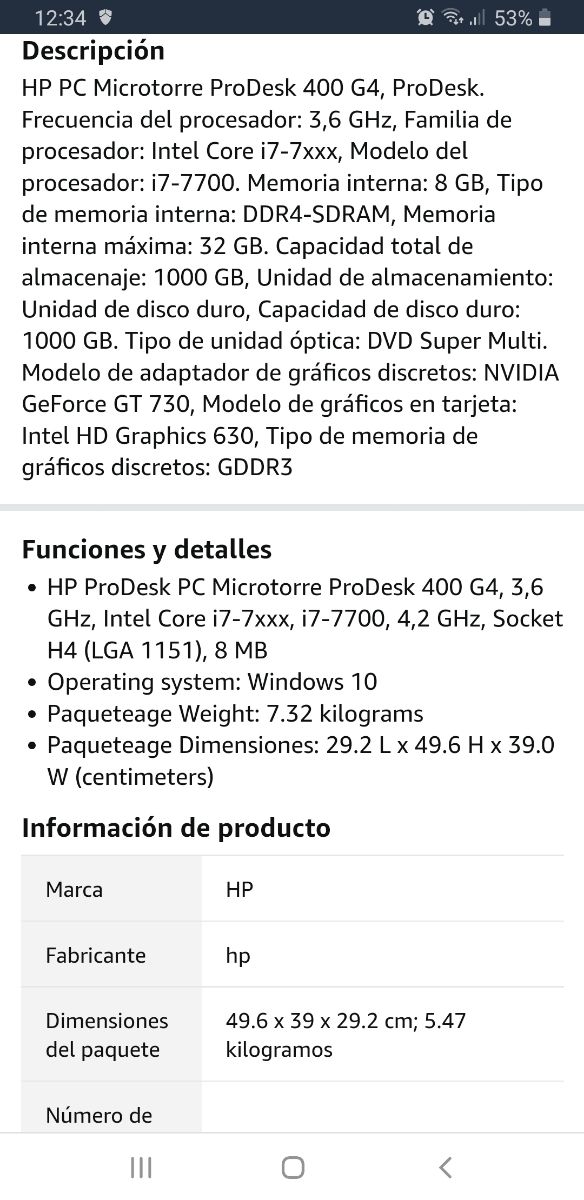 Ordenador HP ProDesk 400 G4 afbeelding 4