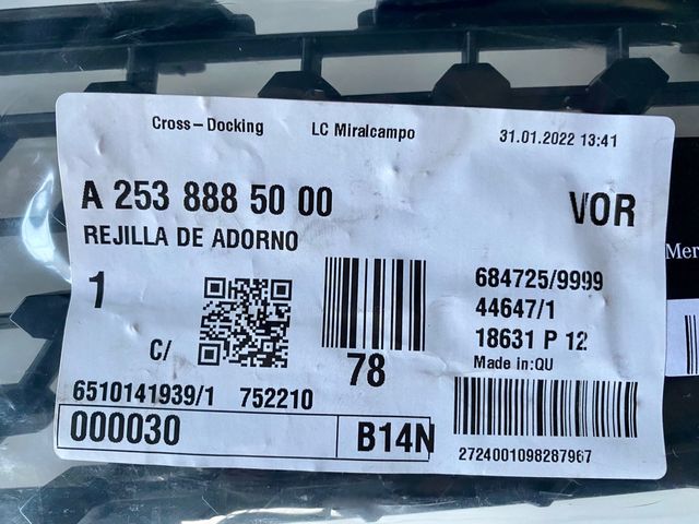 Parrilla Mercedes GLC AMG