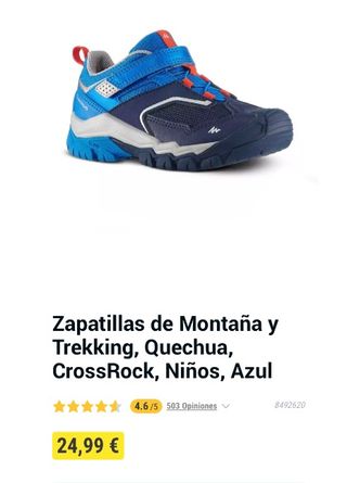 Zapatillas trekking num 33 de segunda mano por 15 EUR en Madrid en WALLAPOP