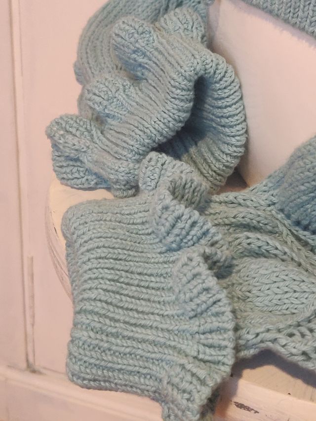 Chaqueta punto algodón azul de Zara