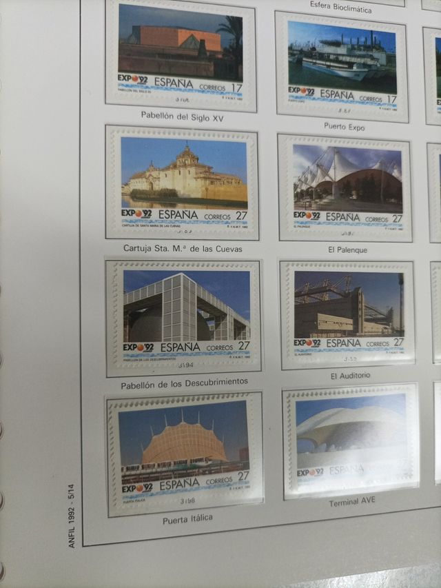 Hoja sellos Expo Sevilla 1992