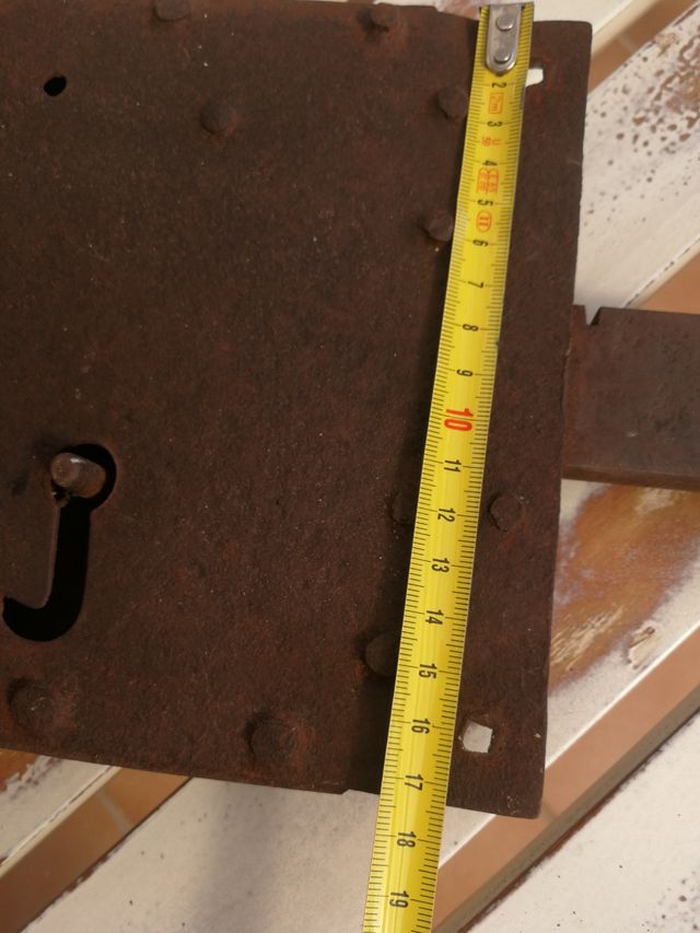 CERRADURA ANTIGUA CERROJO HIERRO