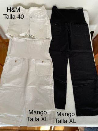 Pack 3 pantalones premama de segunda mano por 5 EUR en Barbera del Valles  en WALLAPOP