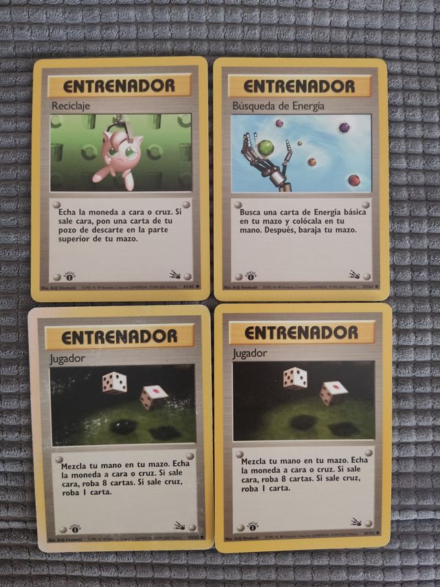 lote 14x cartas 1 edicion fosil pokemon