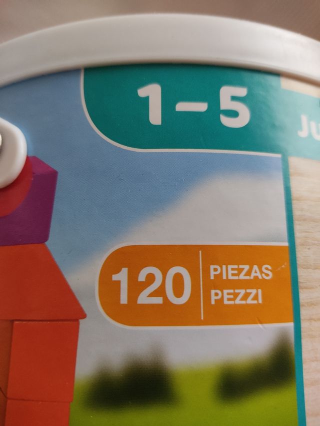 Juego de piezas de construcción madera niños