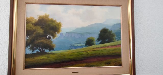 Cuadro paisaje al óleo de Rupit