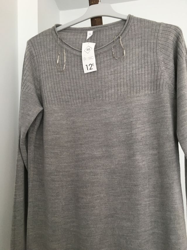 Vestido punto gris nuevo