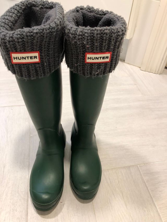 Hunter botas altas mujer talla 35/36 + calcetín