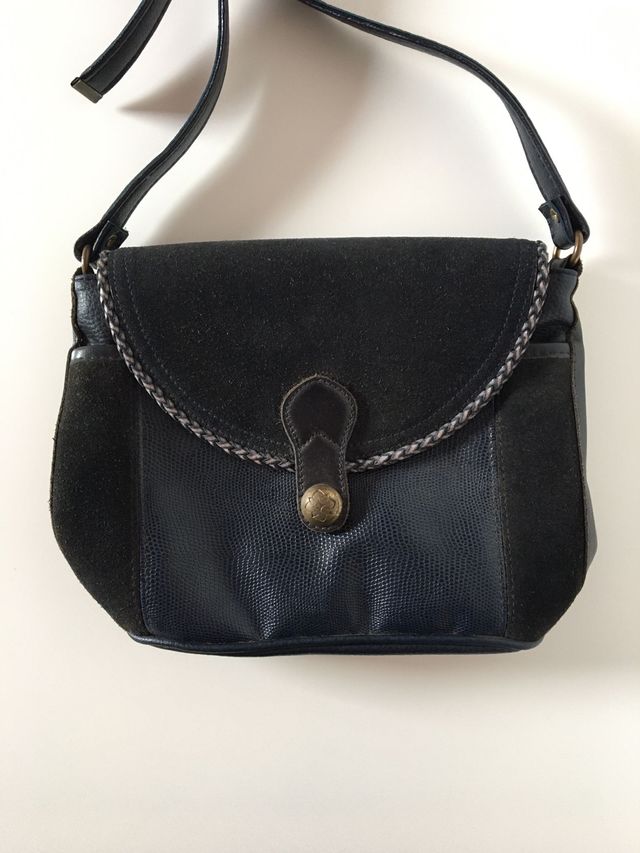 Bolso de piel y ante