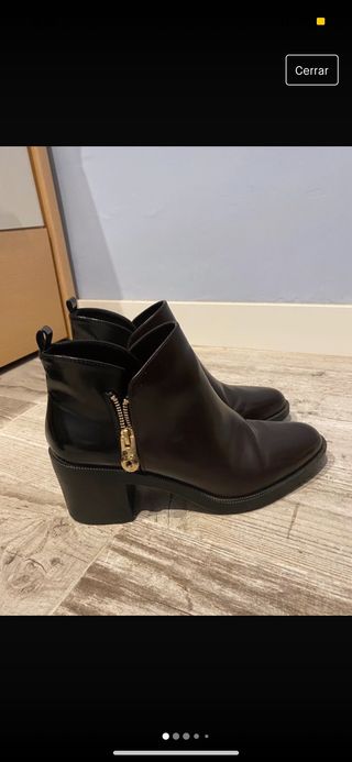 Botines zara cremallera de segunda mano por 15 EUR en Madrid en WALLAPOP