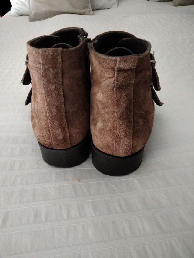 botín serraje marrón. t.36