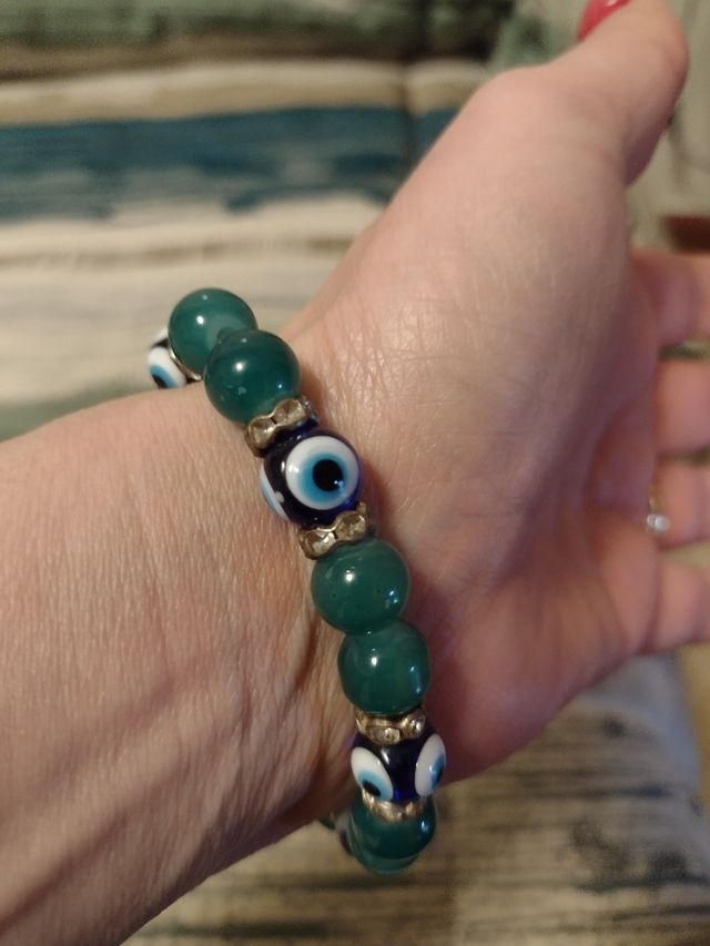 Bracciale elastico verde