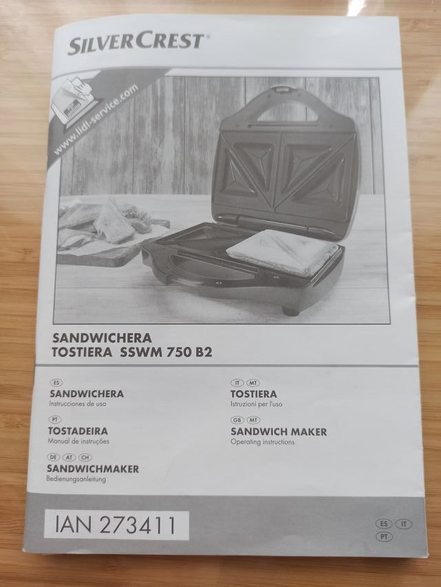 Sandwichera SilverCrest 750 W - Solo envío