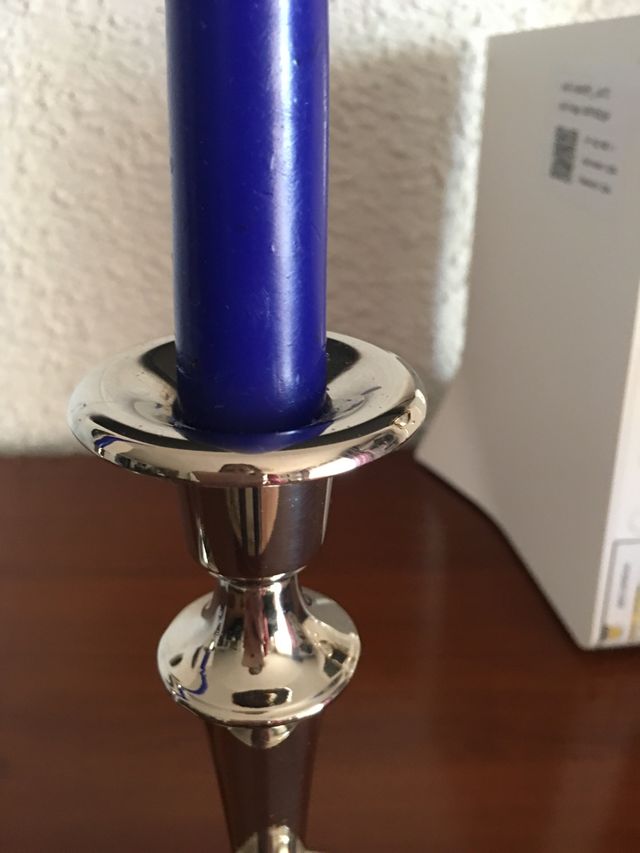 Candelabros con baño de plata tratada