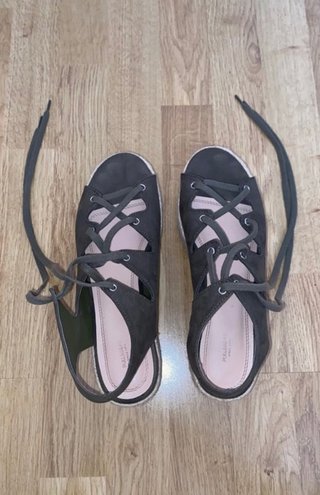 Sandalia plataforma de esparto Pull \u0026amp; Bear de segunda mano por 18 EUR  en Pinto en WALLAPOP