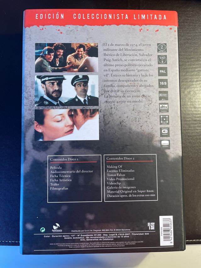 Salvador Puig Antich dvd edición coleccionista
