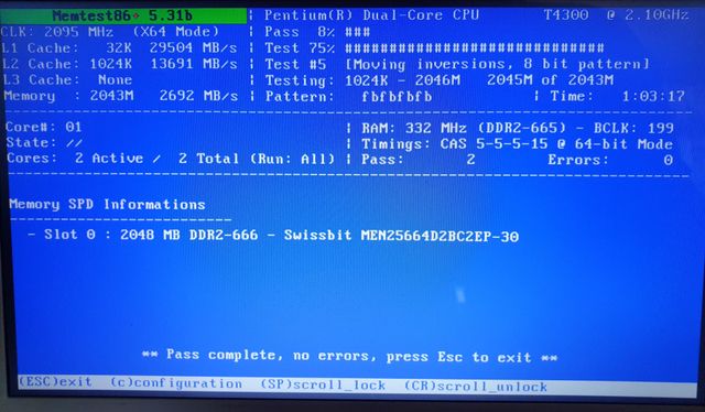 2GB DDR2 PC2-5300 667MHz SODIMM Portátil Swissbit