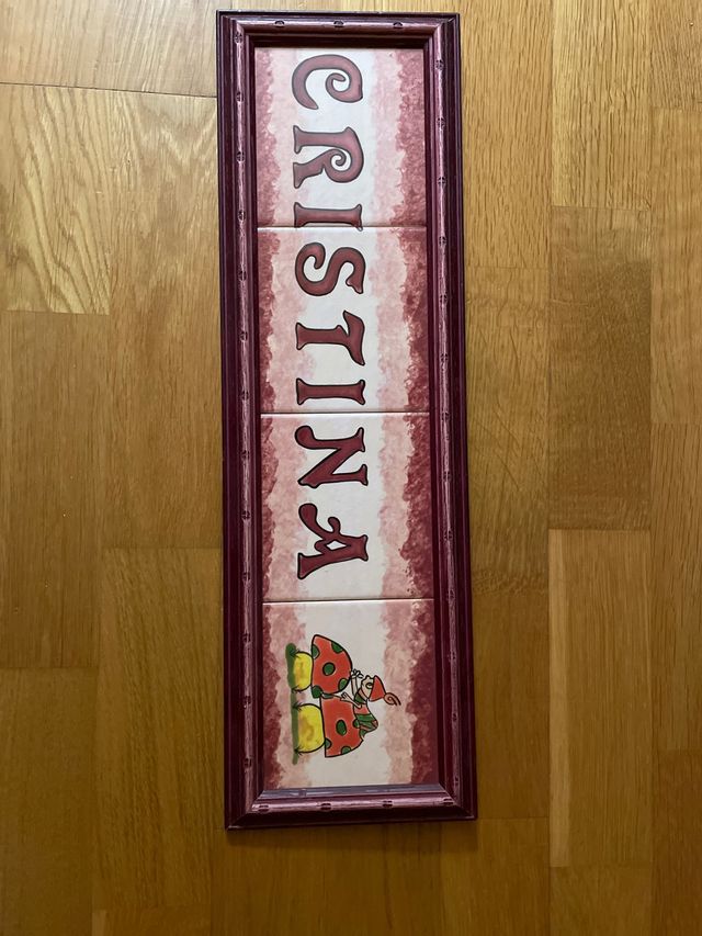 Cuadro nombre habitación infantil