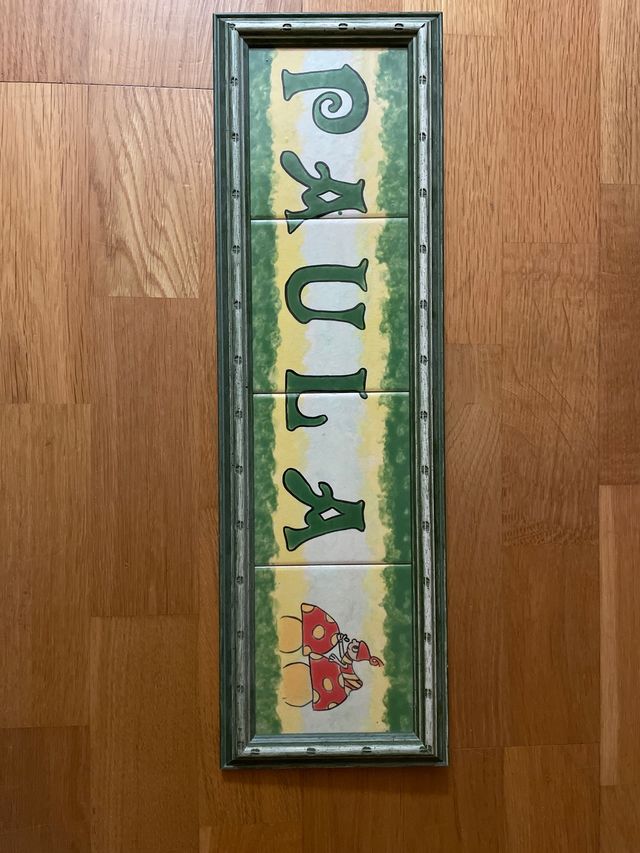 Cuadro nombre habitación infantil