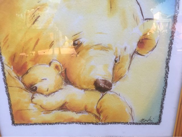 Dos cuadros infantiles de oso