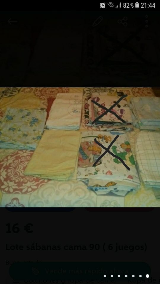 Lote sábanas cama 90 ( 5 juegos)