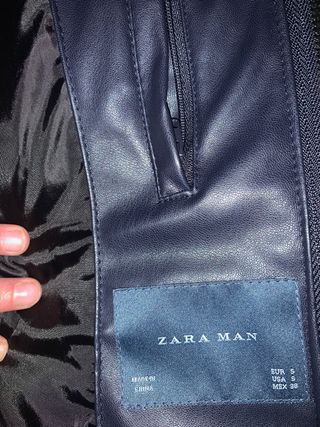 Cazadora piel Zara hombre de segunda mano por 30 EUR en Calabazanos en  WALLAPOP